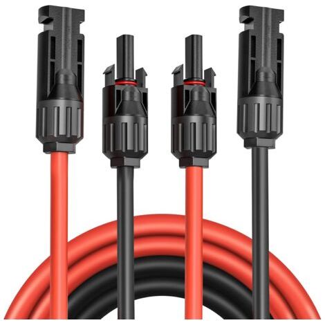 Naxunnn – 6 Mm² 8 M Solarkabel Mit Mc4-steckern – Ip68 Wetterfest – Verzinnter Kupferleiter Für Photovoltaikanlagen