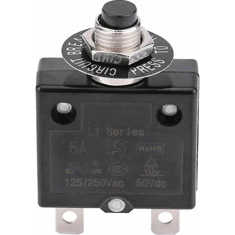 20-a-leistungsschalter Mit Optionalem Thermorückstellschalter, 125–250 V Ac, 50 V Dc Überspannungsschutz-druckknopf-leistungsschalter
