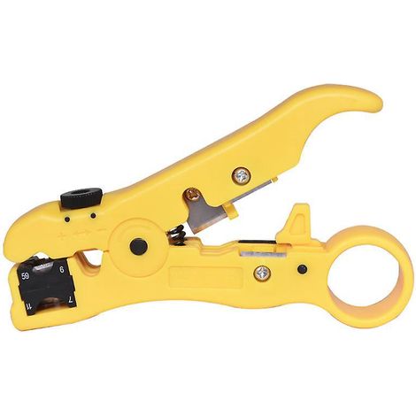 (gelb) Multifunktionaler Abisolierer Für Koaxialkabel Und Utp/stp-netzwerkkabel Von Electrician's Tools