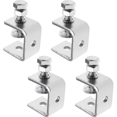 Set Mit 4 C-förmigen Zwingen Aus Edelstahl 304 Mit C-halterung – Tiger – Holzbearbeitungszwingen Für Schreiner 0–25 Mm