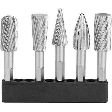Fräserset – 5 X 1/4" Sechskant-hss-fräser Für Aluminium Und Eisenwerkstoffe