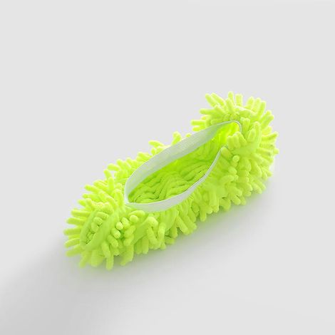 Paar Grüne Reinigungsschuhe, Orangefarbene Moppschuhe, Einheitsgröße