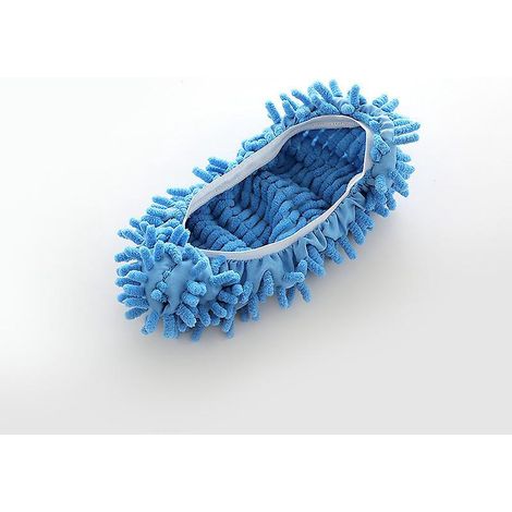Paar Blaue Putzschuhe, Orangefarbene Moppschuhe, Einheitsgröße