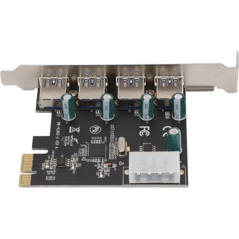 Pcie-zu-usb-3.0-erweiterungskarte – 4 Anschlüsse, Pci-express-x1-schnittstelle, Hochgeschwindigkeitsadapter Für Stabile Datenübertragung