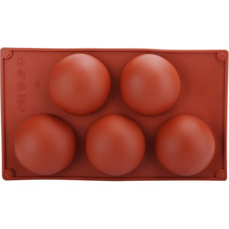 3-teilige Silikon-halbkugelform Für Schokoladenmousse, Kuchen Und Selbstgemachtes Gebäck – 5 Mulden