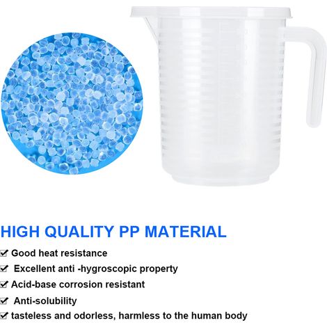 500 Ml/1000 Ml Messbecher Aus Transparentem Kunststoff Mit Deckel Für Küche Und Backen