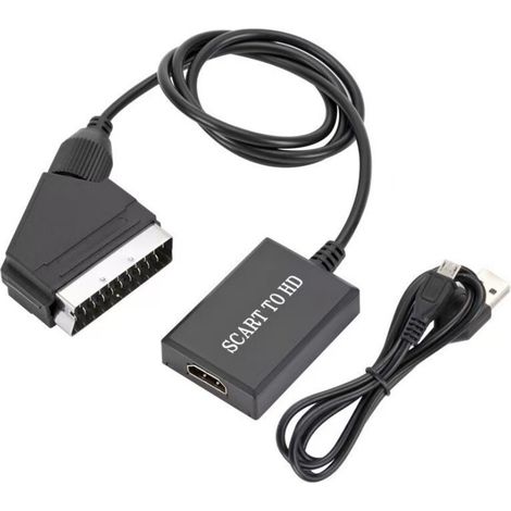 Scart-zu-hdmi-konverterkabel, 1080p/720p-hdmi-digital-audio-video-adapter