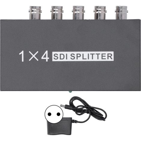 F214 Sdi Splitter 1x4 100-240v - Sd/hd/3g Repeater Extender Für Videosignal (eu-stecker)