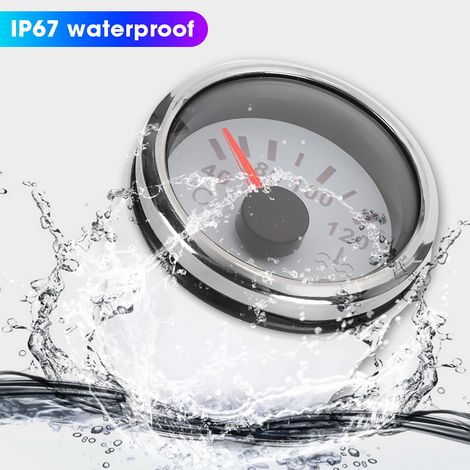 2-zoll-wassertemperaturanzeige, 40–120 °c, Mit Intelligentem Alarm, Wasserdicht Nach Ip67, 12 V/24 V, Eu-sonde 0–190 Ohm