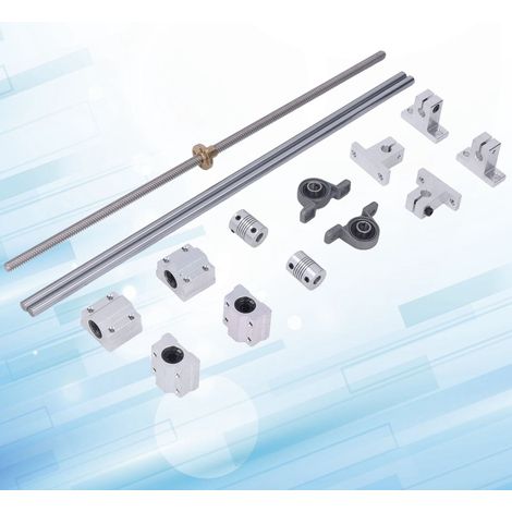 T8 350-mm-kugelgewindetrieb-kit Mit Horizontalen Optischen Achsen, 8-mm-doppelschienen Und Stützlager
