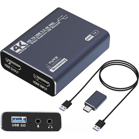 4k-hdmi-videoaufnahmekarte, Usb-3.0-videorecorder Für Pc, Hochauflösende Videoaufnahme
