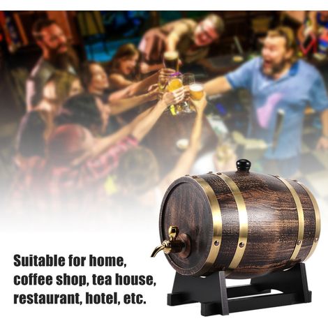3-liter-eichenfass Im Retro-stil Mit Zapfhahn Für Whisky Und Brandy