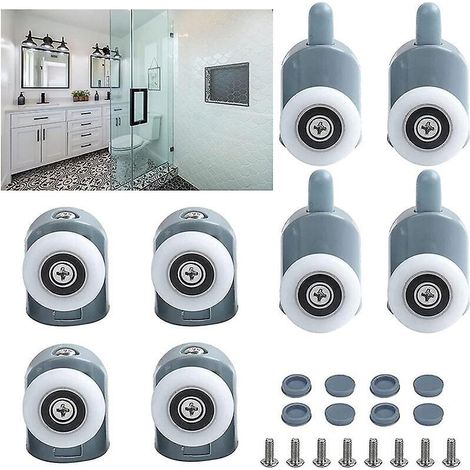 Set Mit 8 Duschtürrollen, 23 Mm Rollen Für Schiebetüren In Der Dusche Im Badezimmer