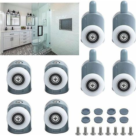 Set Mit 8 Duschtürrollen, 25-mm-rollen Für Schiebetüren In Der Dusche Im Badezimmer