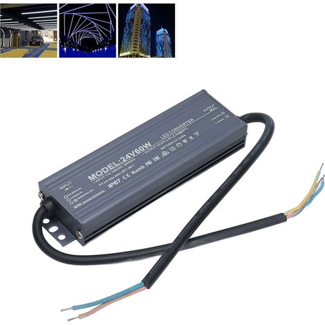 Ip67 Wasserdichter 60w 24v 2,5a Led-netzteil-transformator Für Lichtleisten