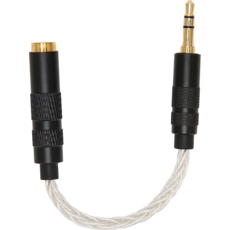 4,4-mm-klinkenbuchse (symmetrisch) Auf 3,5-mm-klinkenstecker (stereo), Kopfhörer-adapterkabel Mit Vergoldeten Anschlüssen, Tragbar Und Silberfarben