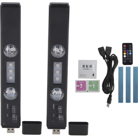Wiederaufladbarer Led-streifen Per Usb Für Auto, Innenraumbeleuchtung Mit Fernbedienung