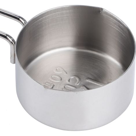 8-teiliges Messlöffel- Und Leiterset Aus Edelstahl Für Küche Und Backen, Silber