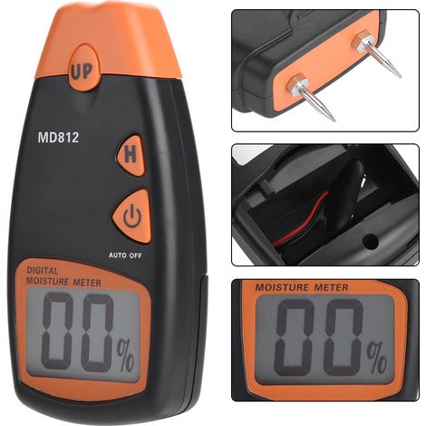 Digitales Holzfeuchtemessgerät Md812, 2/4-poliges Lcd-hygrometer, Professioneller Holzfeuchtedetektor