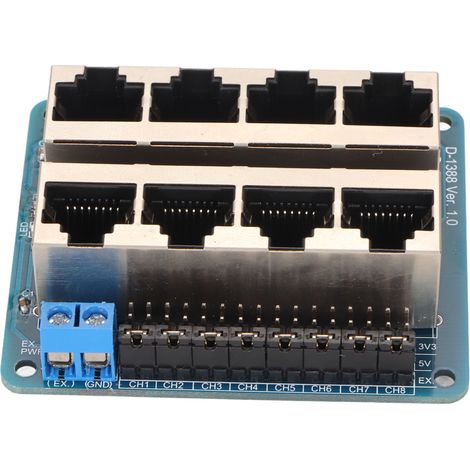 Professionelle Gpio-erweiterungskarte Mit 8 Rj45-40-pin-anschlüssen Für Raspberry Pi 1a+, 1b+, 2b, 3b, 3b+, 3a+ Und 4b