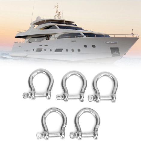 5-teiliger Edelstahl-schäkel Mit D-ring, Korrosionsbeständig, Für Wandern, Camping Und Outdoor-sportarten, M10 320 Kg