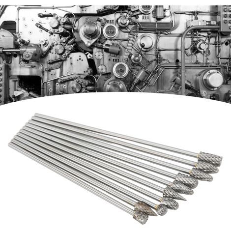 10 Stück Doppelverzahnte Hartmetall-rotationsfräser Zum Polieren Von Flugzeugen, Autos Und Booten