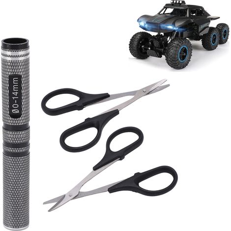 Universelles Gebogenes Stanzset 0-14mm Für Rc-autos Und Drohnen, Stanzzubehör In Schwarz.