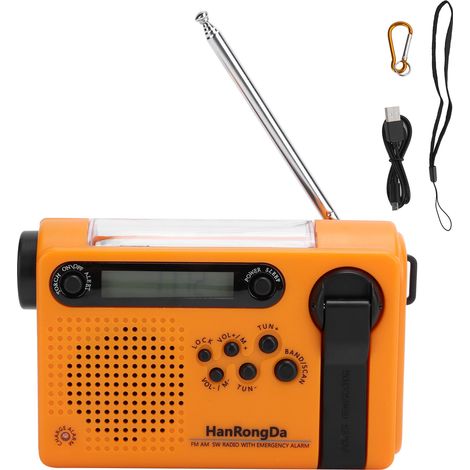 Tragbares Fm/am-radio Mit Solarladegerät Und Notfalltaschenlampe