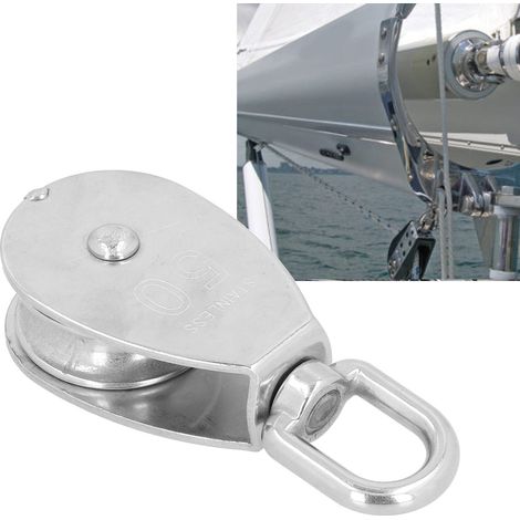 Universelle 50-mm-heberolle Aus Edelstahl 316, 360°-drehung, Für Boote Und Schiffe.