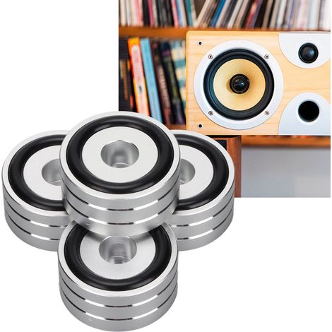 Stück Sp4010 Entkopplungsfüße Für Lautsprecher, 40 X 20 Mm, Isolationsspitzen Für Verstärker, Dacs Und Audiogeräte, Silber