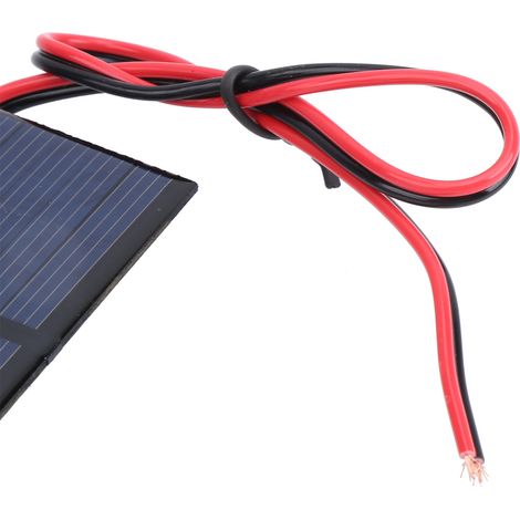5 Stück Polysilizium-solarpanel 5,5 V 0,6 W Mit 30 Cm Kabel Für Batterie