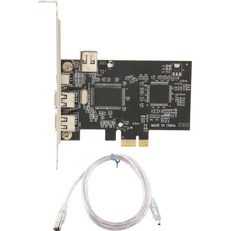 Pcie X1 Riser-karte Auf 3 Externe Ieee 1394a-anschlüsse, Vollduplex-firewire-adapter Für Dv-camcorder