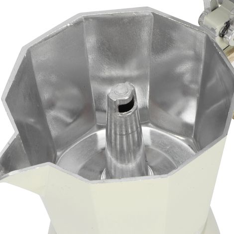 300 Ml Achteckiger Aluminium-kaffeekessel, Hellgelbe Mokkakanne Für Zuhause Und Café