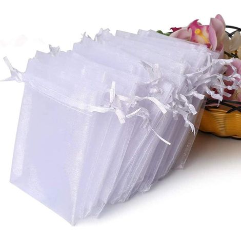 100 Weiße Hochzeitsgeschenktüten, 11 X 16 Cm, Für Schmuck Und Partys, Hohe Qualität