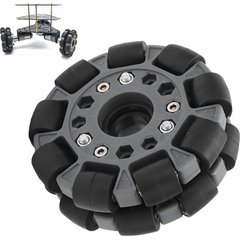 Doppeltes Omnidirektionales Kunststoffrad, 100 Mm, Für Roboterplattformen, Tragfähigkeit 20 Kg – Art.-nr. 14049