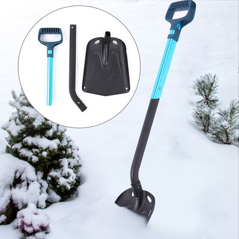 Zusammenklappbare Schneeschaufel Und Schlammschaufel Aus Aluminiumlegierung Für Wandern Und Camping Mit Langem Griff
