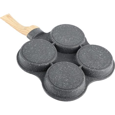 Antihaftbeschichtete 4-loch-omelettpfanne, Crêpepfanne Für Induktions- Und Gasherde