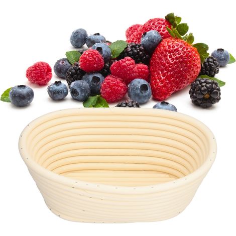 Waschbarer Gärkorb, Innovative Ovale Backform Für Zu Hause, 21 X 14 X 8 Cm, Beige