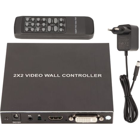 180° Drehbarer Dvi-tv-wand-videocontroller Mit Hd-multimedia-schnittstelle, Splicing-display-prozessor Und Fernbedienung, 100–240 V Eu-stecker