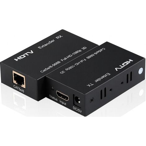 60 M Langes 4k-hdmi-auf-rj60-kabel Über Cat6, Kompatibel Mit Ps5, Pc, Tv-box Und Lan-netzwerk-extender.