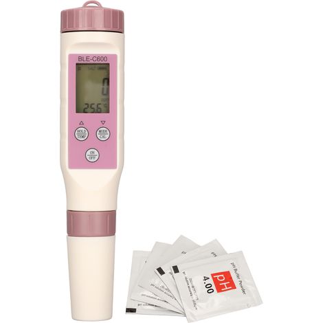 7-in-1 Wasserqualitätsprüfstift Mit Bluetooth, Hochpräzise Messung Von Ph-wert, Tds, Temperatur Und Salzgehalt