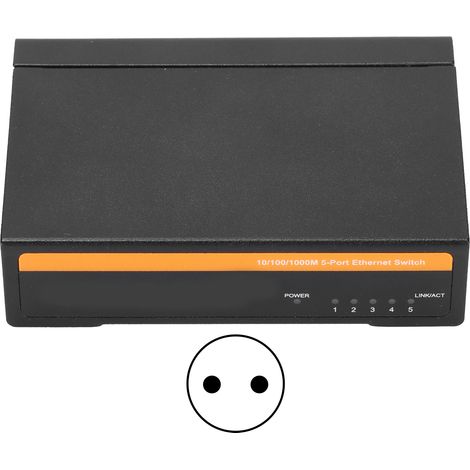 5-port Gigabit-ethernet-switch (1000 Mbit/s), Netzteil (100–240 V, Eu-stecker), Desktop-computerzubehör