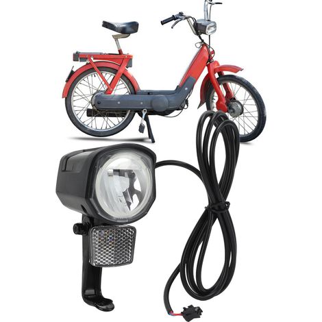Frontscheinwerfer Für Elektrofahrräder, Dc12v-72v Led-licht, 2-poliger Sm-stecker, Robustes Abs, Leistungsstarke Beleuchtung Für E-bikes.
