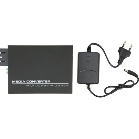 Gigabit-ethernet 1000base-t Zu Sc Singlemode-glasfaser-medienkonverter, 10/100/1000 Mbit/s, 100-240 V Netzteil Mit Eu-stecker, Für Heimnetzwerke.