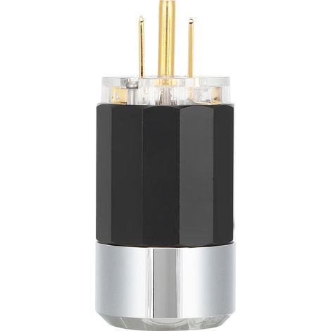 24 Karat Vergoldete Hifi-audio-netzbuchse Aus Reinem Kupfer, 100-250 V, M109g-stecker (männlich)
