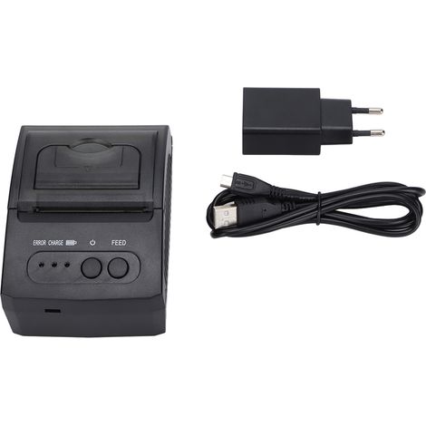 Tragbarer 58-mm-thermodrucker Für Etiketten Und Belege, Kompatibel Mit Android, Ios, Windows, Eu-stecker