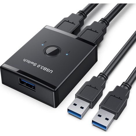 Usb 3.0-schalter, 2 X 1/2" Usb-kvm-wahlschalter Für Zwei Ausgänge
