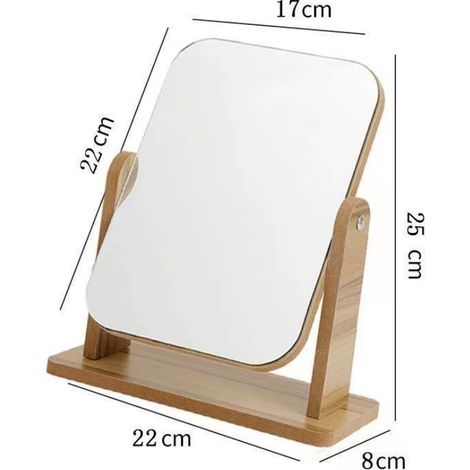 Kosmetikspiegel Mit Ständer, Tragbar Für Büro Oder Badezimmer, Freistehender Kosmetikspiegel Mit Sockel (großes Modell)