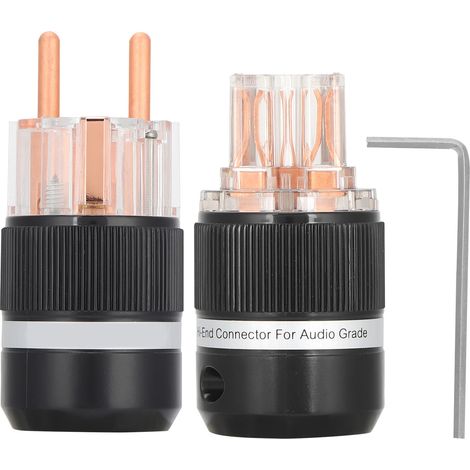 Transparenter Mono-audiostecker Aus Reinem Kupfer – 100–250 V Stromanschluss E101/f101 (stecker/buchse)