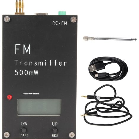 500-mw-fm-sender Mit Lcd-bildschirm, Usb-c-anschluss Und 88–108-mhz-stereo-frequenz Für Eine Reichweite Von Bis Zu 2000 M